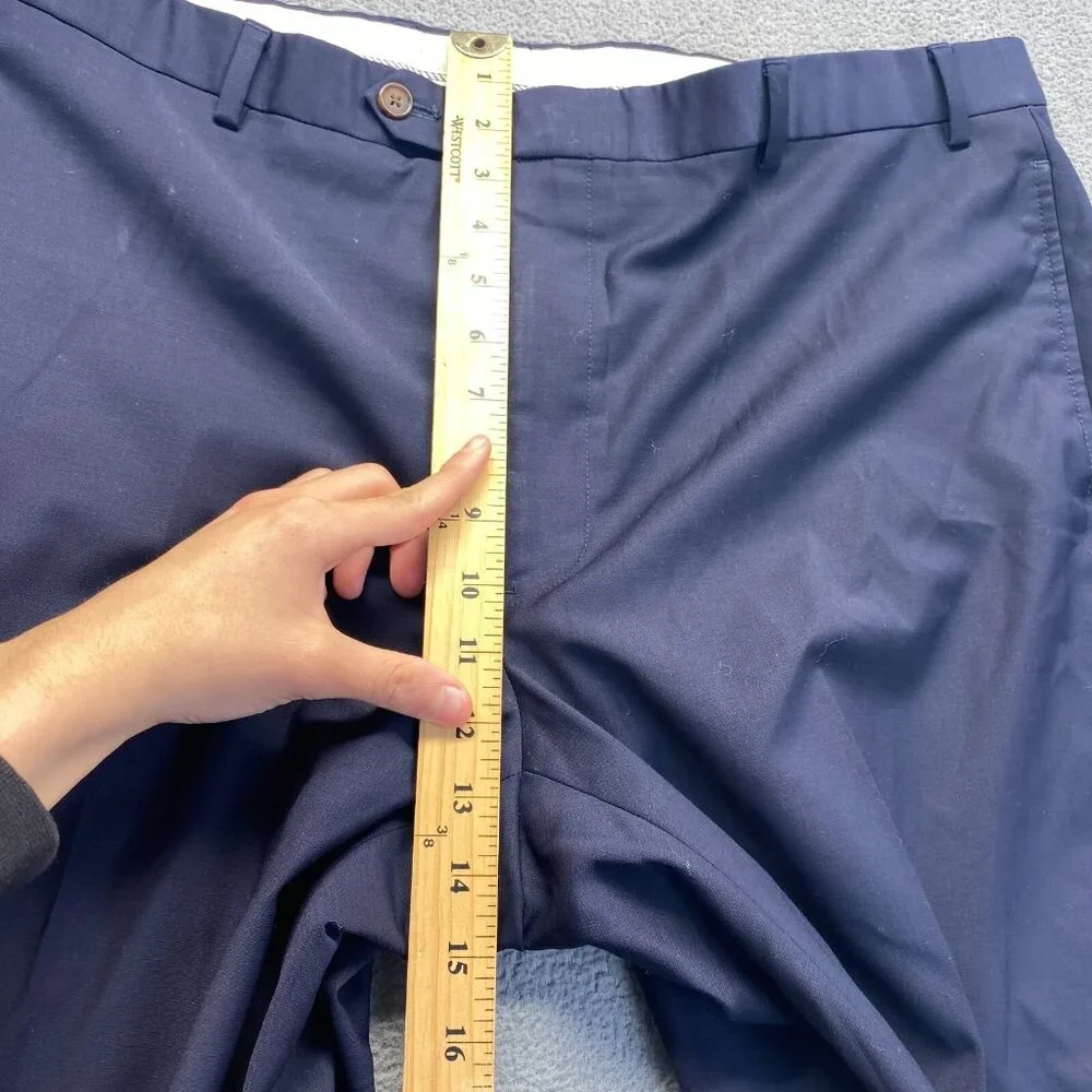 Brooks Brothers Dress Pants, Mens Size 40x32 Chino Navy Blue 88% Wool